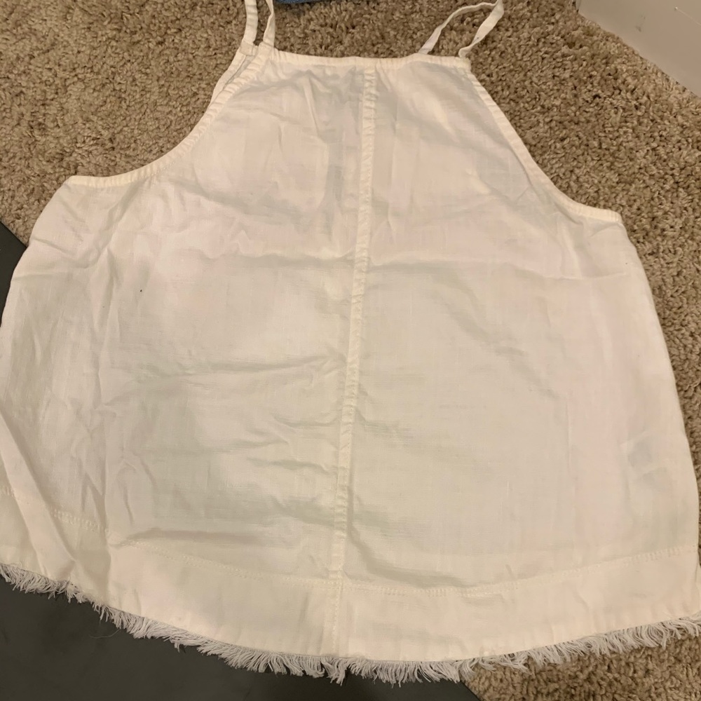 White high neck top